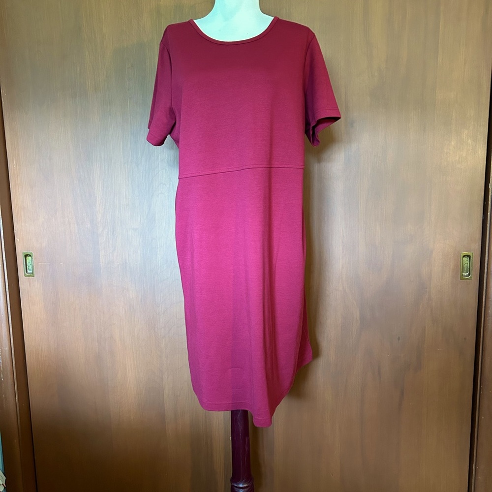 Ll Bean Deep Red Dress